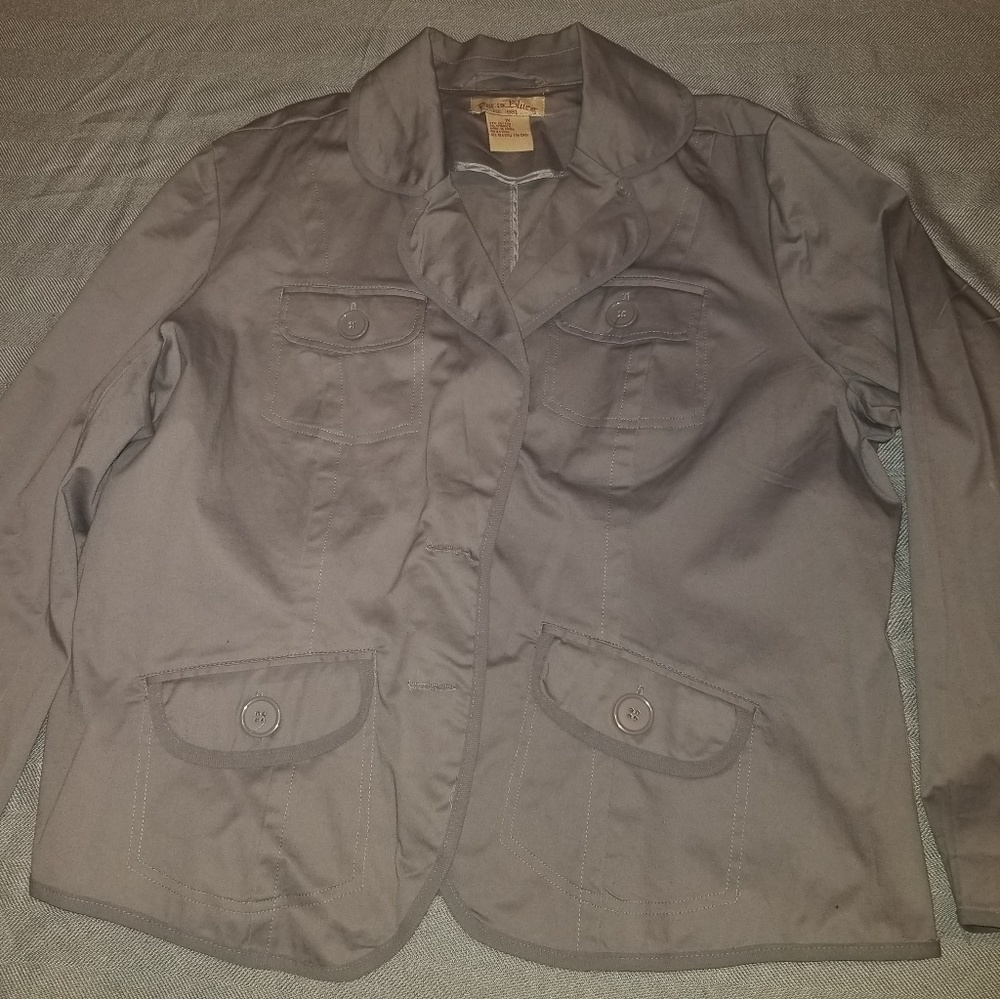 Sold Grey lightweight jacket lighter grey trim